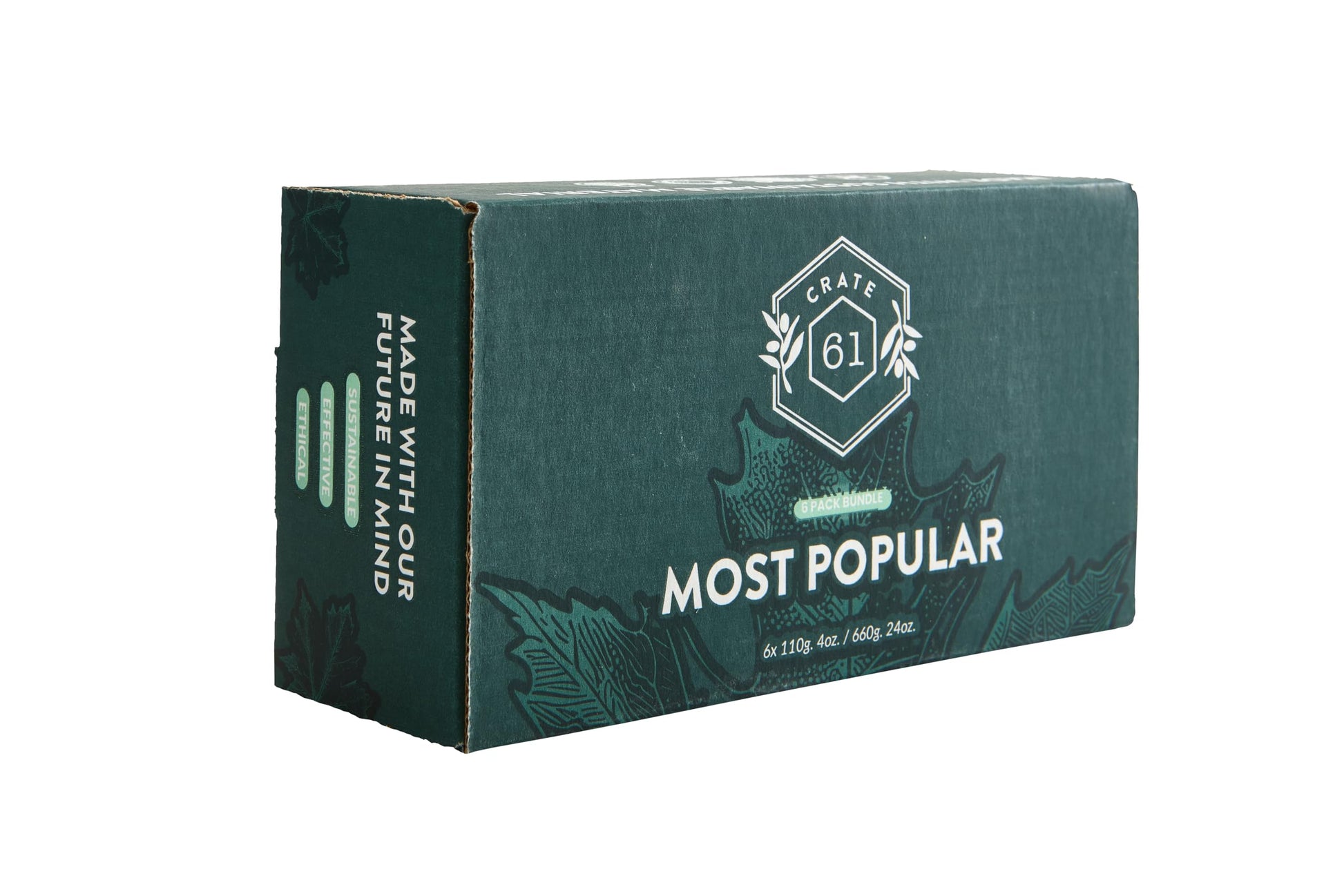 Crate 61, Vegan Natural Bar Soap, Handmade Soap With Premium Essential Oils, Cold Pressed Face And Body Bar Soap For Men And Women 6 Pack (Most Popular) - Available at All In One Marketplace Canada