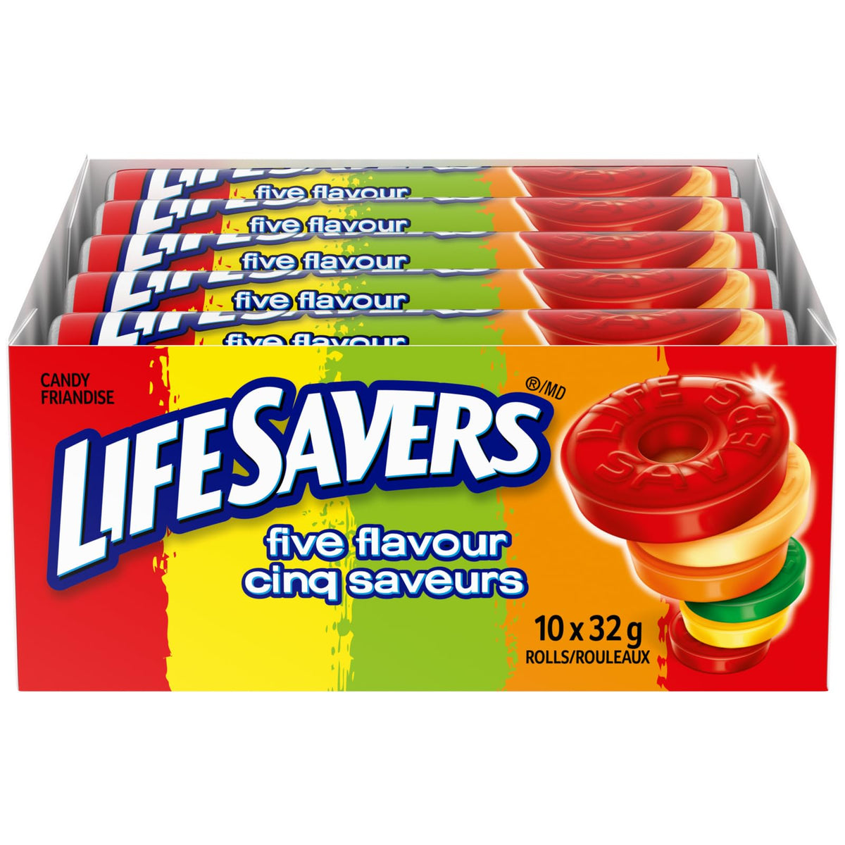 Life Savers Five Flavour Roll, 32gm, 20 Count, Red