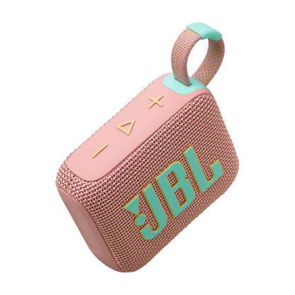 JBL Go 4 - Ultra-Portable, Waterproof and Dustproof Bluetooth Speaker, Big Pro Sound with Punchy bass, 7-Hour Built-in Battery, Made in Part with Recycled Materials (Pink)