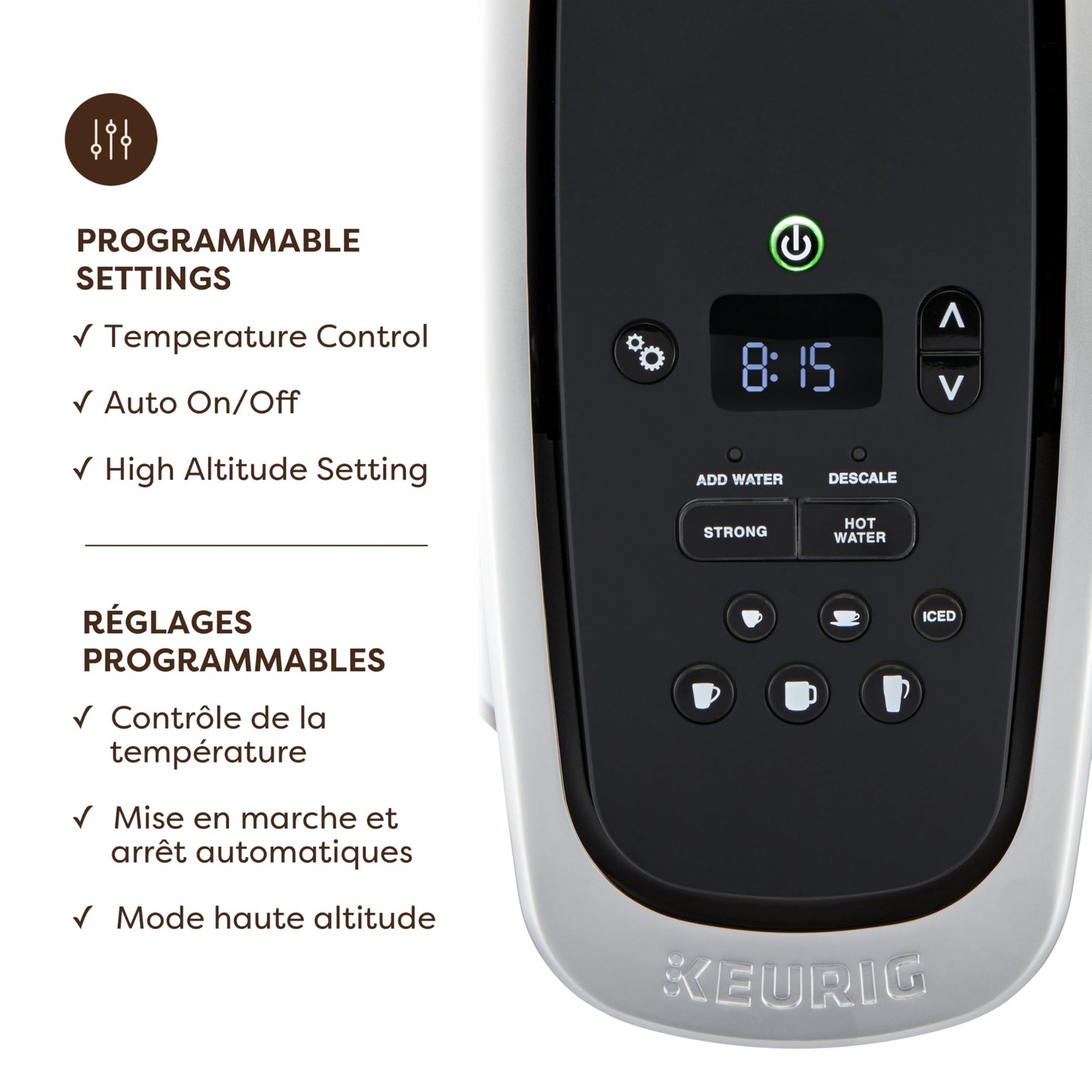 Keurig K-Elite Single Serve K-Cup Pod Coffee Maker, With Iced Brew Functionality And Quiet Brew Technology, Brushed Slate