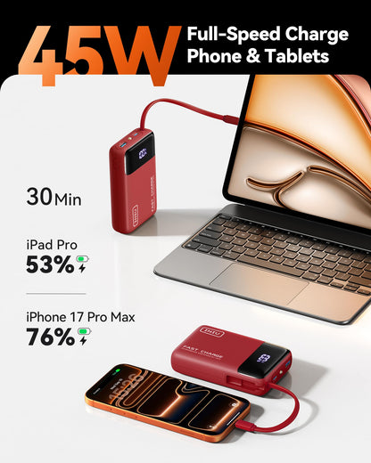 INIU 20000mAh Power Bank, Smaller 45W Fast Charging Travel Portable Charger