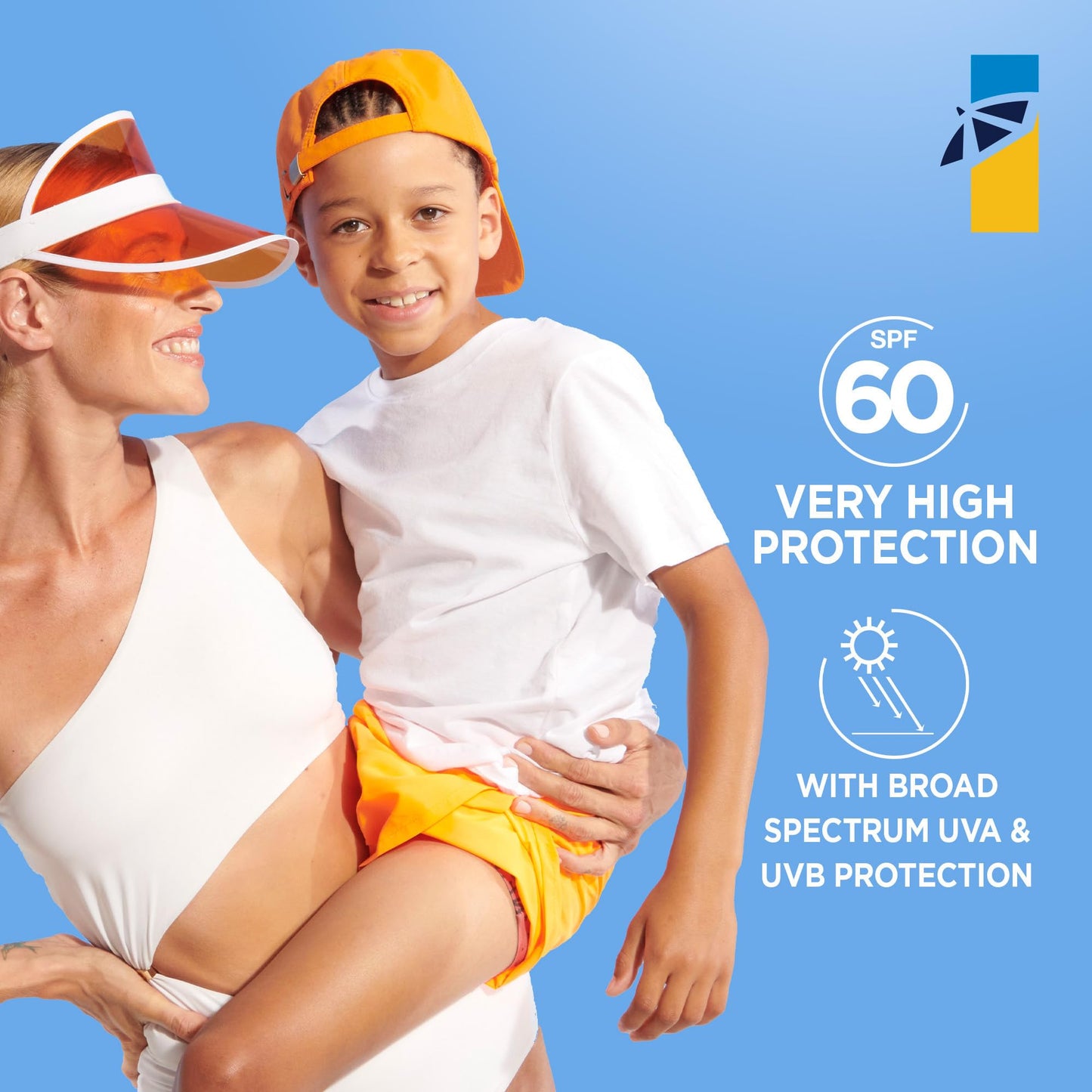 Garnier Ombrelle Kids Sunscreen Lotion SPF 60, Formulated for Sensitive Skin, Body Sunscreen, Fragrance-Free, Very High Broad-Spectrum UVA/UVB Protection, Water Resistant, 200ml