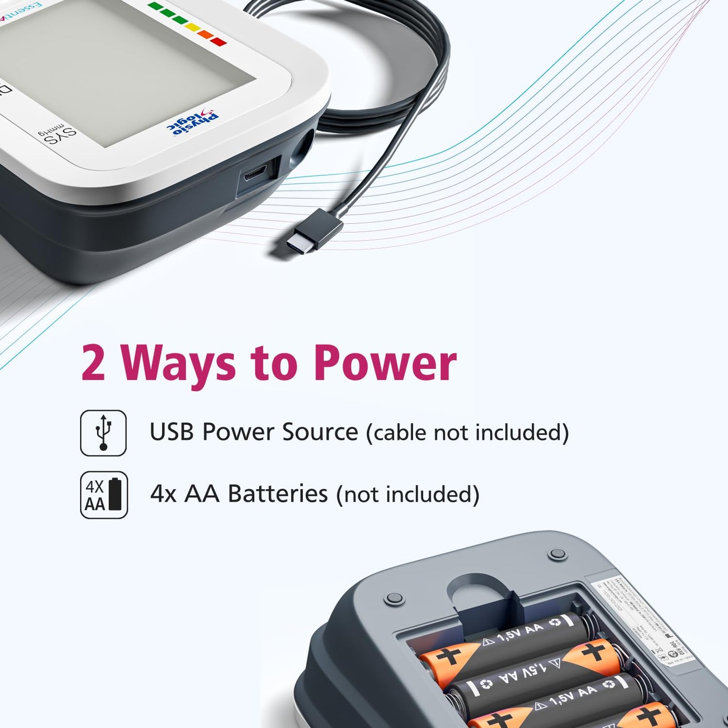 Physio Logic Essentia+ Clinically Accurate, Affordable Blood Pressure Monitor for Home Use, Easy 1-Touch Operation, Premium XL Display, 2-User, 120 Readings, Wide Cuff (22–42 cm), Compact Carry Case - Available at All In One Marketplace Canada
