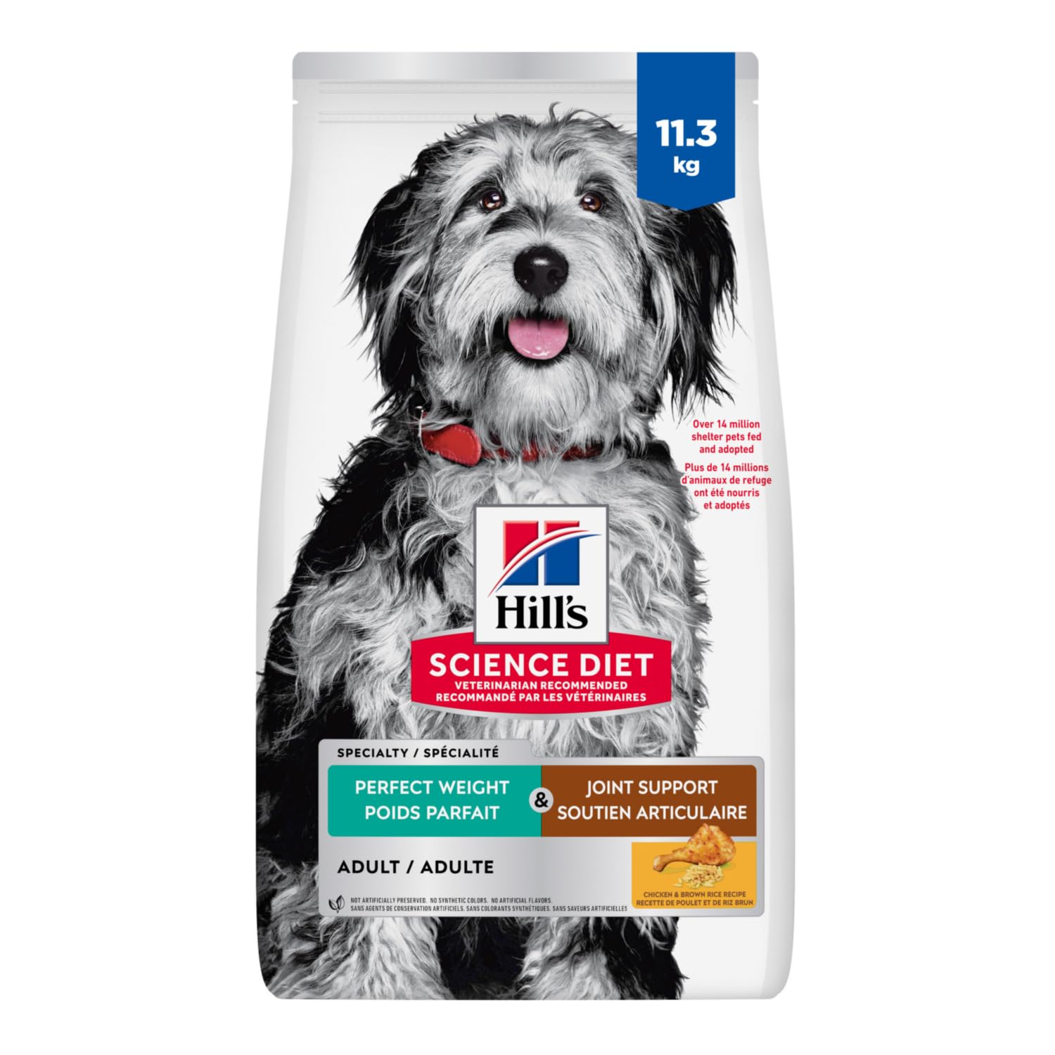 Hill's Science Diet Adult Perfect Weight & Joint Support Chicken Recipe Dry Dog Food 11.34 kg Bag Hill's Science Diet