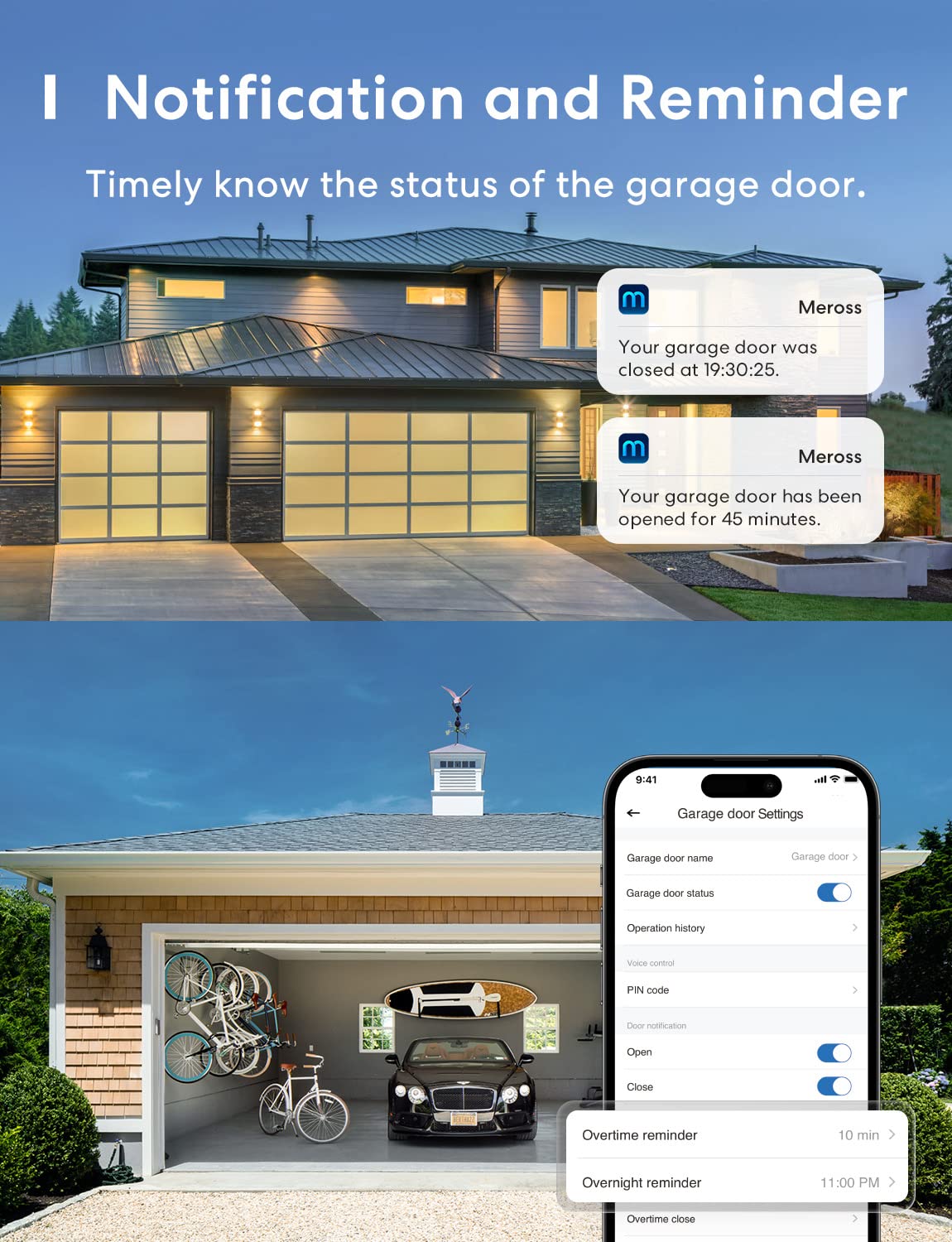 meross Smart Garage Door Sensor, Apple HomeKit Supported meross