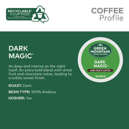 Green Mountain Coffee Dark Magic K-Cup Coffee Pods, 24 Count For Keurig Coffee Makers
