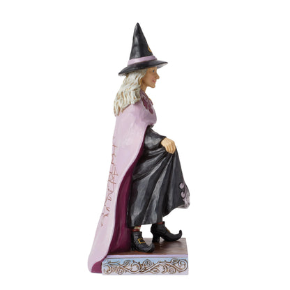 Enesco Jim Shore Heartwood Creek Halloween Witch with Pumpkin Skirt Scene Figurine, 8.27 Inch, Multicolor