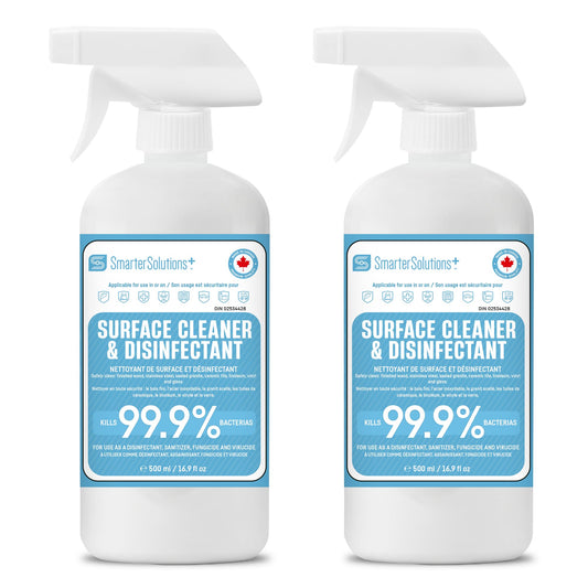 Hypochlorous Acid Spray Cleaning Solution, Made in Canada, Hospital Grade Disinfectant Spray, All-Purpose Sanitizer & Deodorizer, Eliminate Viruses Including Norovirus (2 Pack - 2 x 500ml) - Available at All In One Marketplace Canada
