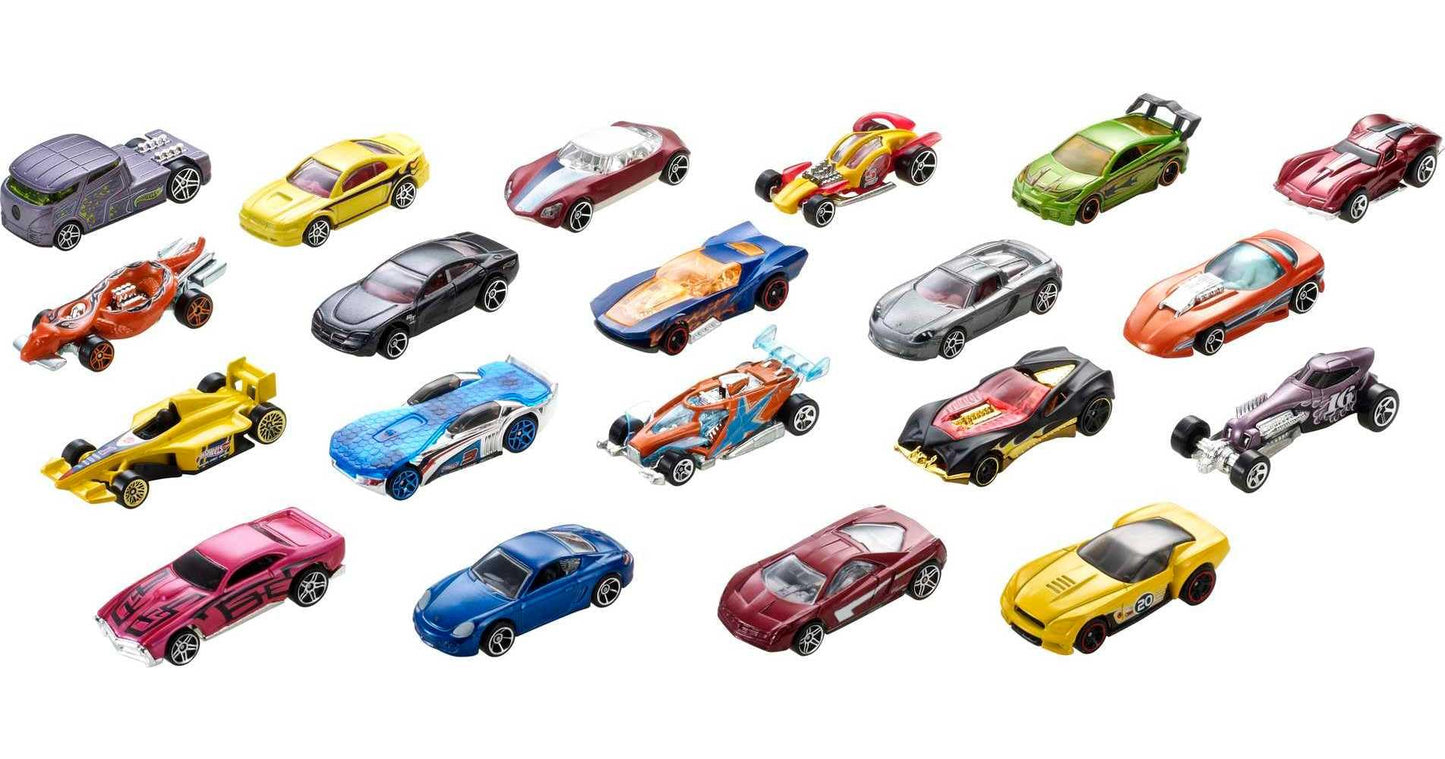 Hot Wheels Toy Cars & Trucks 20-Pack, Set of 20 1:64 Scale Vehicles for Play or Display, Instant Collection (Styles May Vary) - Available at All In One Marketplace Canada