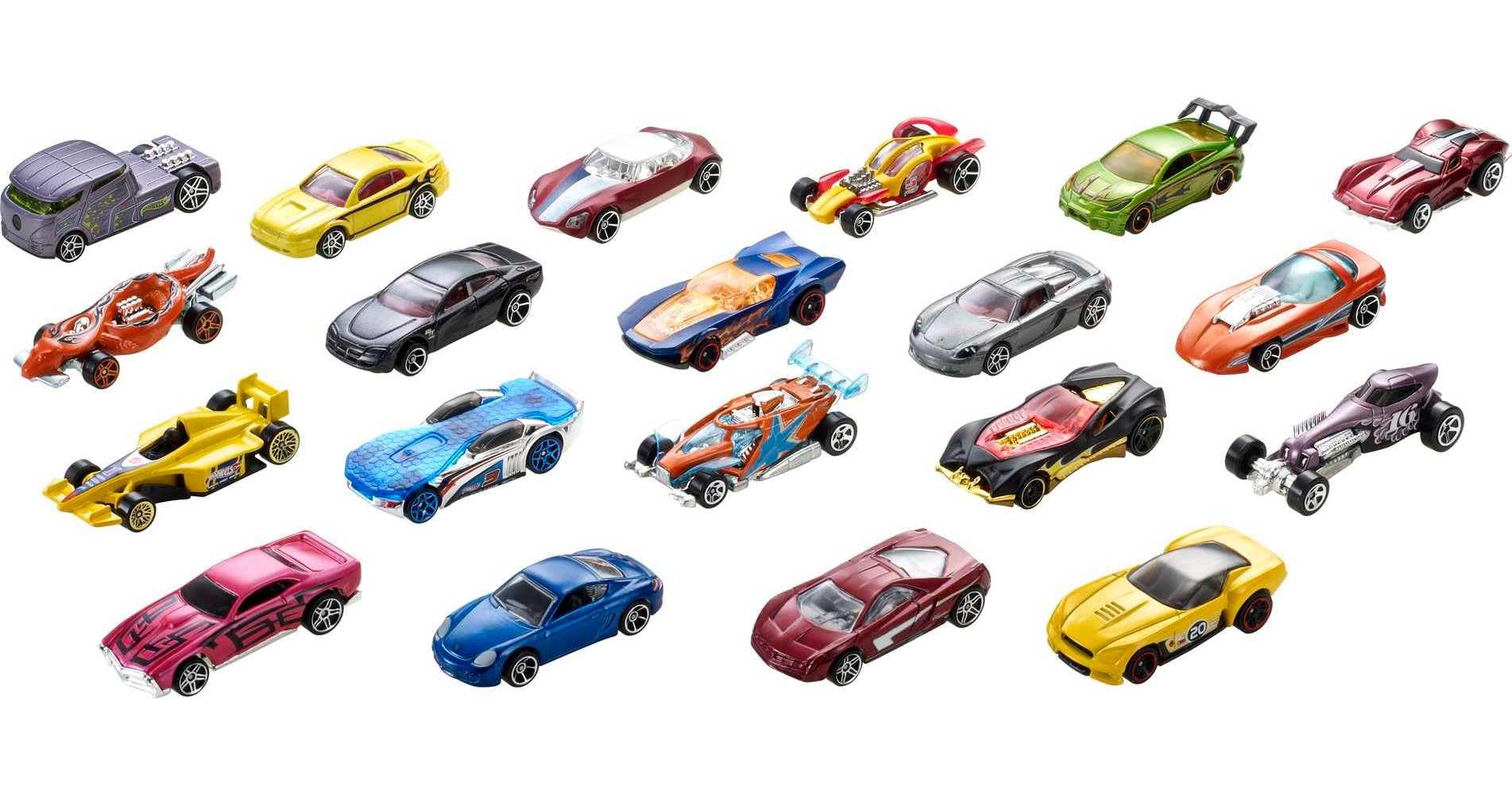 Hot Wheels Toy Cars & Trucks 20-Pack, Set of 20 1:64 Scale Vehicles for Play or Display, Instant Collection (Styles May Vary) - Available at All In One Marketplace Canada