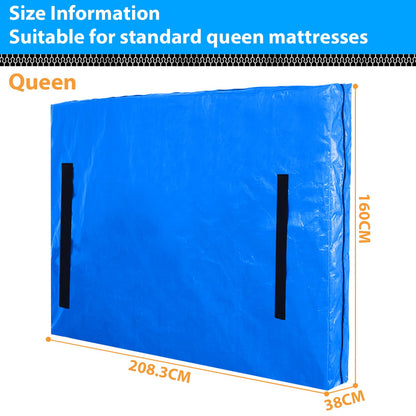 Mattress Bag for Moving,Extra Thick Mattress Cover Queen Mattress Storage Bag with 8 Strong Handles & Zipper,Heavy Duty Mattress Bags,Waterproof Mattress Protector - Moving Supplies(208.3*160*38CM) - Available at All In One Marketplace Canada