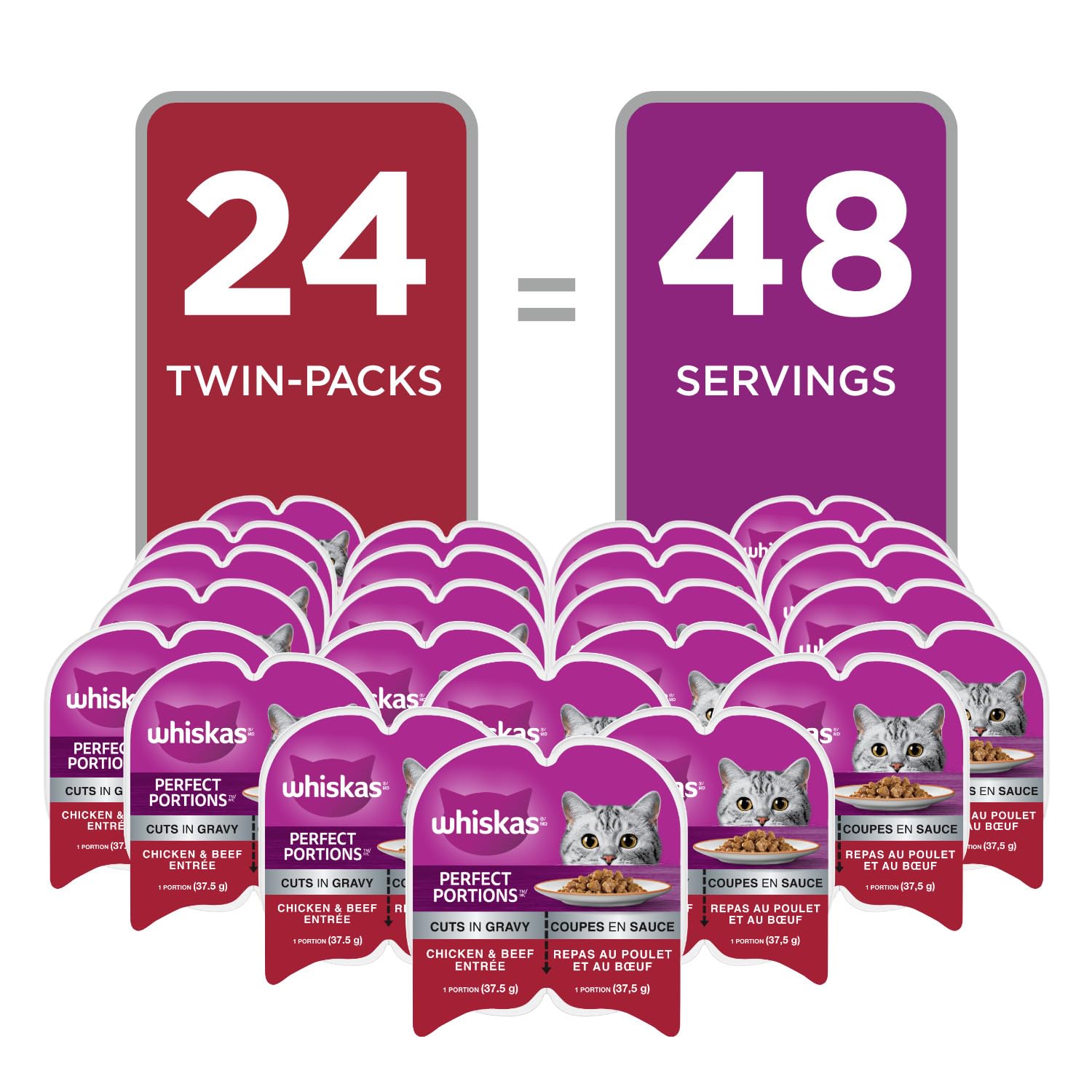 Whiskas Perfect Portions Kitten Wet Cat Food, Chicken Flavour, 75g whiskas