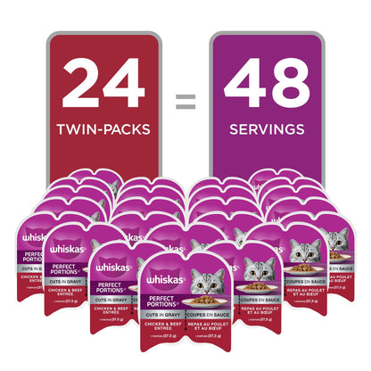 Whiskas Perfect Portions Kitten Wet Cat Food, Chicken Flavour, 75g whiskas