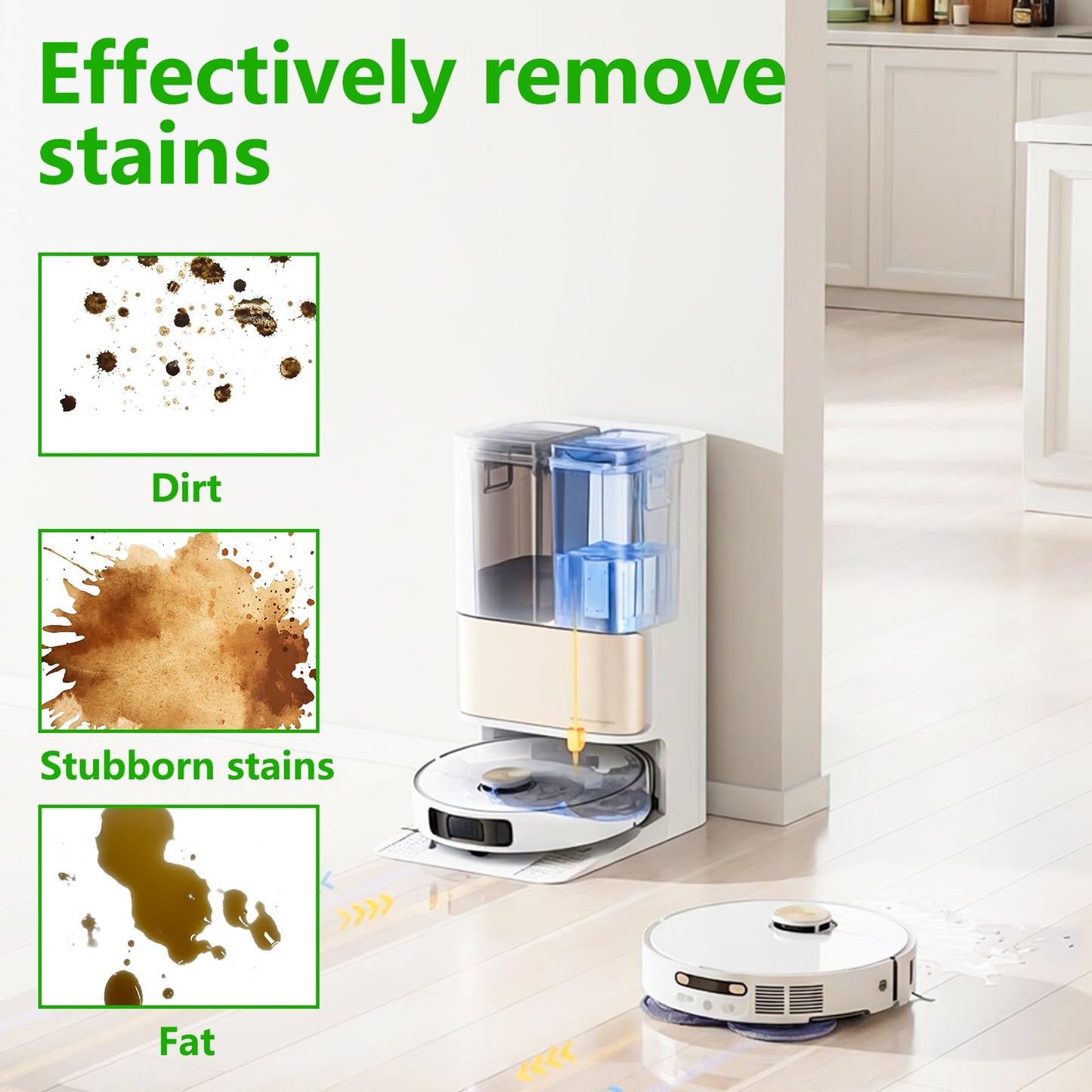 Floor Cleaning Solution for Dreame L40 Ultra/L50 Ultra/X50 Ultra/L10s Ultra Gen 2/X40 Ultra and Other L/X/Aqua/Matrix Series Robot Vacuum Cleaners, Multi-Surface Floor Cleaner Liquid, Fits MOVA, 1L - Available at All In One Marketplace Canada