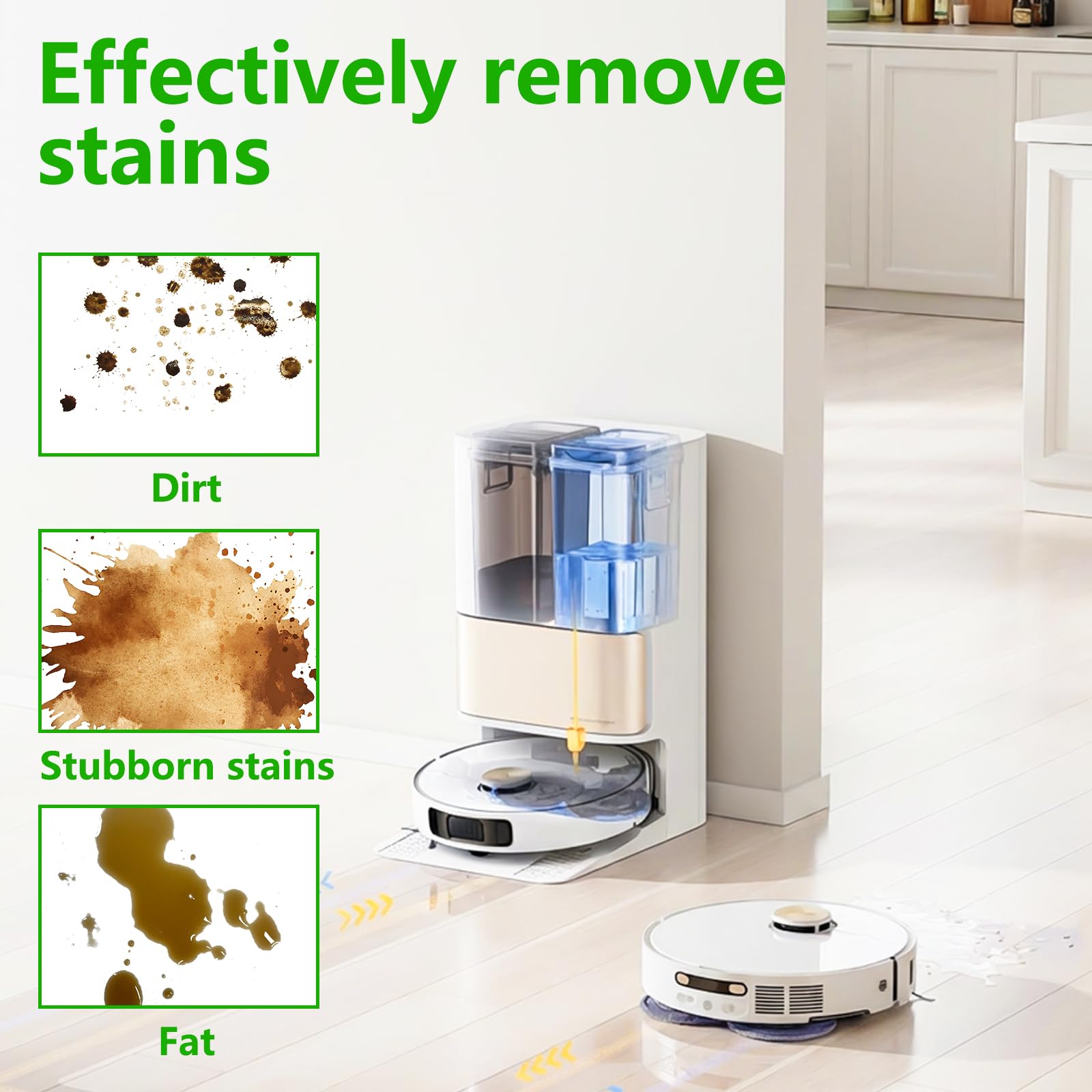Floor Cleaning Solution for Dreame L40 Ultra/L50 Ultra/X50 Ultra/L10s Ultra Gen 2/X40 Ultra and Other L/X/Aqua/Matrix Series Robot Vacuum Cleaners, Multi-Surface Floor Cleaner Liquid, Fits MOVA, 1L - Available at All In One Marketplace Canada