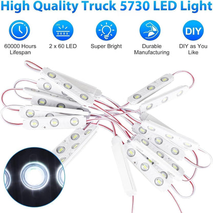 Linkstyle 120 LEDs Van Interior Light Kits, 12V 40 Modules Lights Strip Ceiling Lamp with Switch, Super Bright 12V Christmas Lighting for Car Van RV, White Lights 🍁 All In One Marketplace Canada