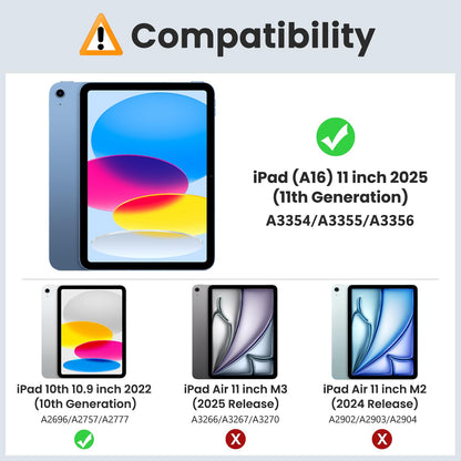 MoKo Case for New iPad (A16) 11th Generation 2025/ 10th Generation 2022, iPad 11 inch/ 10.9 inch Case with Soft TPU Translucent Frosted Back Cover, Auto Wake/Sleep, Support Touch ID,Navy Blue - Available at All In One Marketplace Canada
