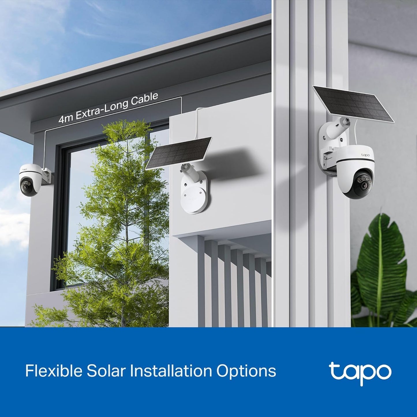 Tapo Solar-Powered Pan/Tilt Outdoor Security Camera Kit, Wireless, 2K 3MP, 360° AI Tracking, No Monthly Fee, Person Detection, Color Night Vision, SD/Cloud Storage 512GB, Works w/Alexa & Google Home