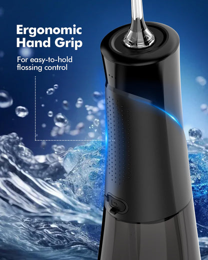WAFLOO Water Flossers - Portable 300ML Larger Tank Waterflosser IPX7 Waterproof Floss for Home Travel, 5 Modes, 6 Flossing Tips - Available at All In One Marketplace Canada