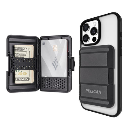 Pelican MagSafe Wallet for iPhone - Slim Magnetic Phone Wallet - Black