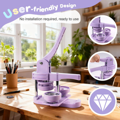 Aiment 58mm Button Maker Machine - 2.25 inch Button Pin Maker Kit, Badge Press Machine with 100Pcs Supplies & Films & Circle Cutter & Cutting Mat, Ideal Christmas DIY Presents for Kids 🍁 All In One Marketplace Canada
