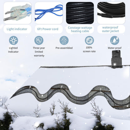 TOPDURE 60FT Roof & Gutter De-Icing Cable, 5W/ft Heat Tape 🍁 All In One Marketplace Canada