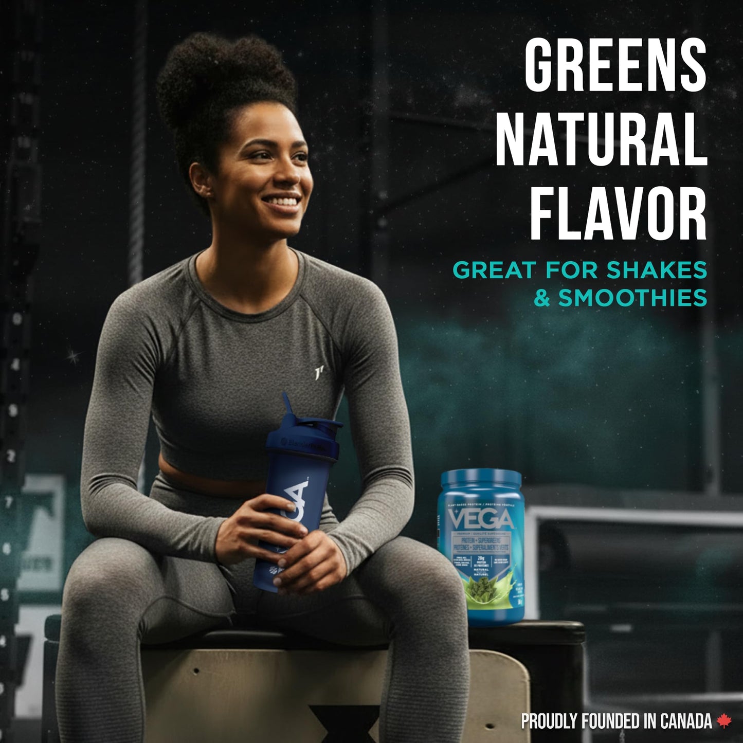 Vega Protein + Supergreens Vegan Plant Based Protein Powder – 20g Organic Pea Protein, Dairy-free, Healthy Breakfast Shake – Natural 21 Servings, 586 grams (Pack of 1)