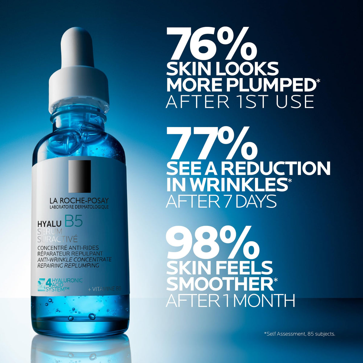 La Roche Posay Hyaluronic Acid Serum for Face, Hyalu B5 Anti-Wrinkle, Firming & Hydrating Facial Serum with Hyaluronic Acid and Vitamin B5, For all Skin Types, Recommended by Dermatologists, 50mL