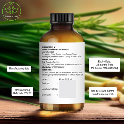 Majestic Pure Lemongrass Essential Oil - Huge 118 ml - 100% Pure and Natural Oil for Soap Making Scent- Premium Grade with Glass Dropper