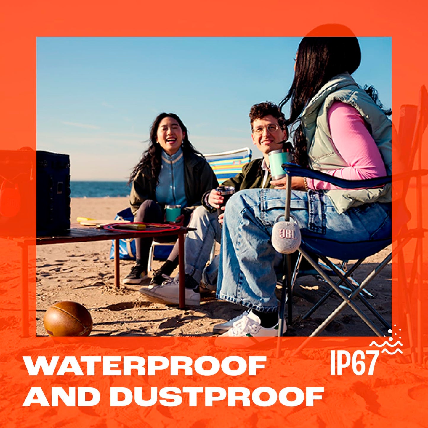 JBL Clip 5 - Ultra-Portable, Waterproof and Dustproof Bluetooth Speaker, Integrated Carabiner, Up to 12 Hours of Play, Made in Part with Recycled Materials (Squad)