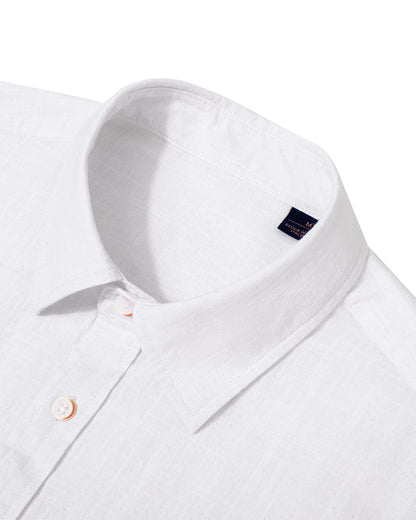Men Linen Shirts Short Sleeve Casual Button Down Lightweight Vacation White 🍁 All In One Marketplace Canada