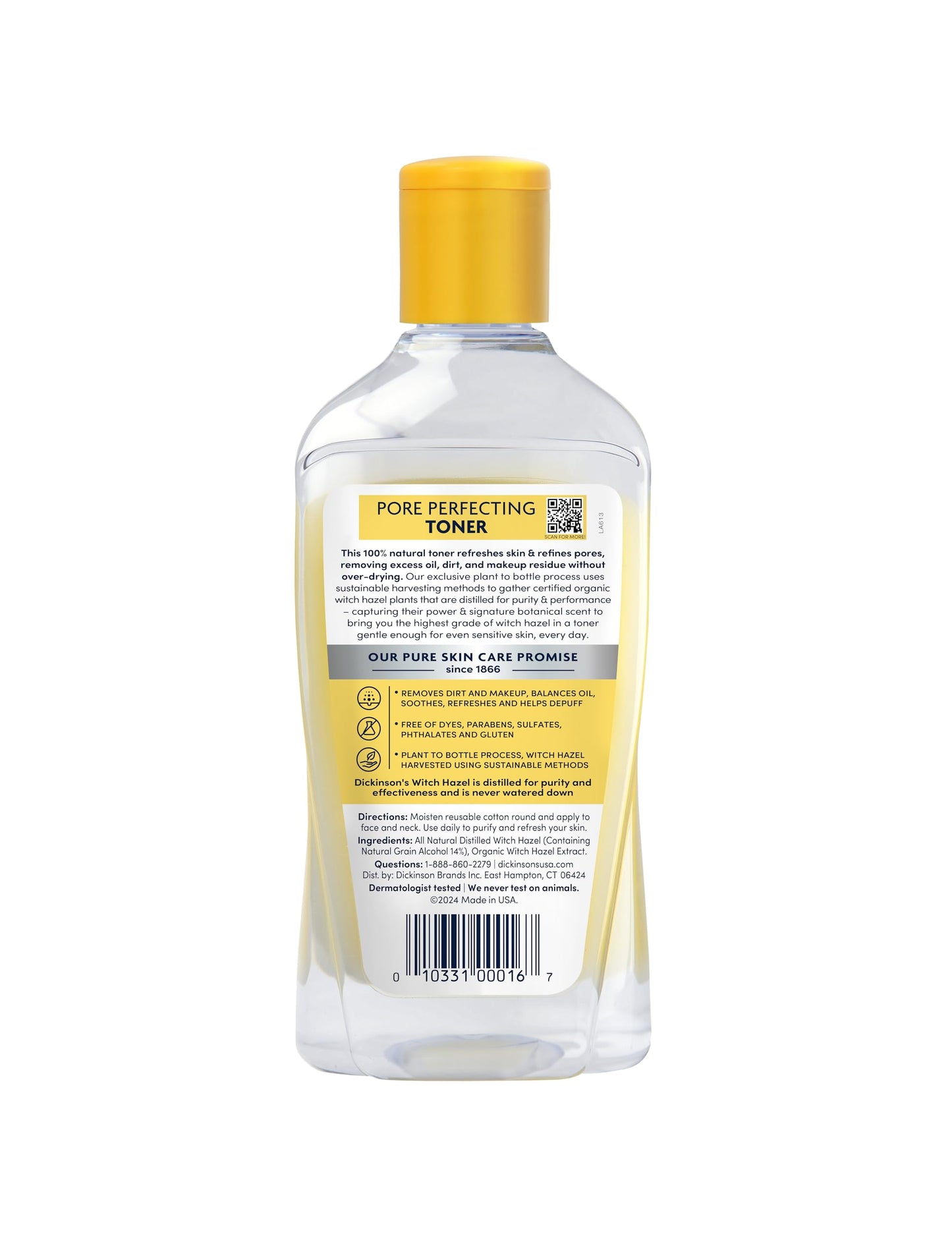 Health Life Dickinson’s Original Witch Hazel Pore Perfecting Toner 16 oz Dickinson's