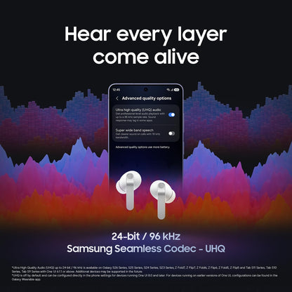 Samsung Galaxy Buds4 Pro, White (CAD Version & Warranty) - New Fit, Two Way Speaker, Adaptive ANC, AI Assistant 🍁 All In One Marketplace Canada