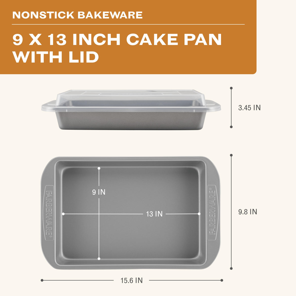 Farberware - Nonstick Cake Pan with Lid, Bakeware 🍁 All In One Marketplace Canada