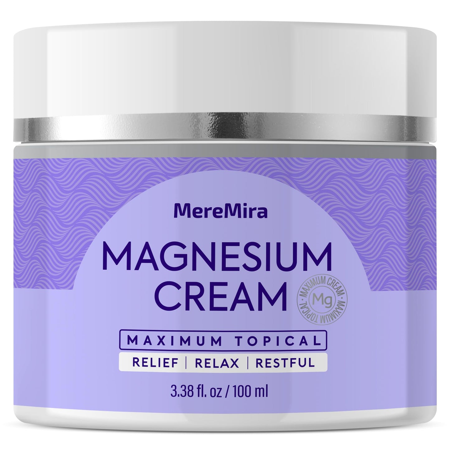 Magnesium Cream for Sleep & Muscle Relief: Topical Night Calming & Deep Relaxation - Restless Cramps Leg & Joint Care Lotion - Lavender 3.38 Fl. Oz. - Available at All In One Marketplace Canada
