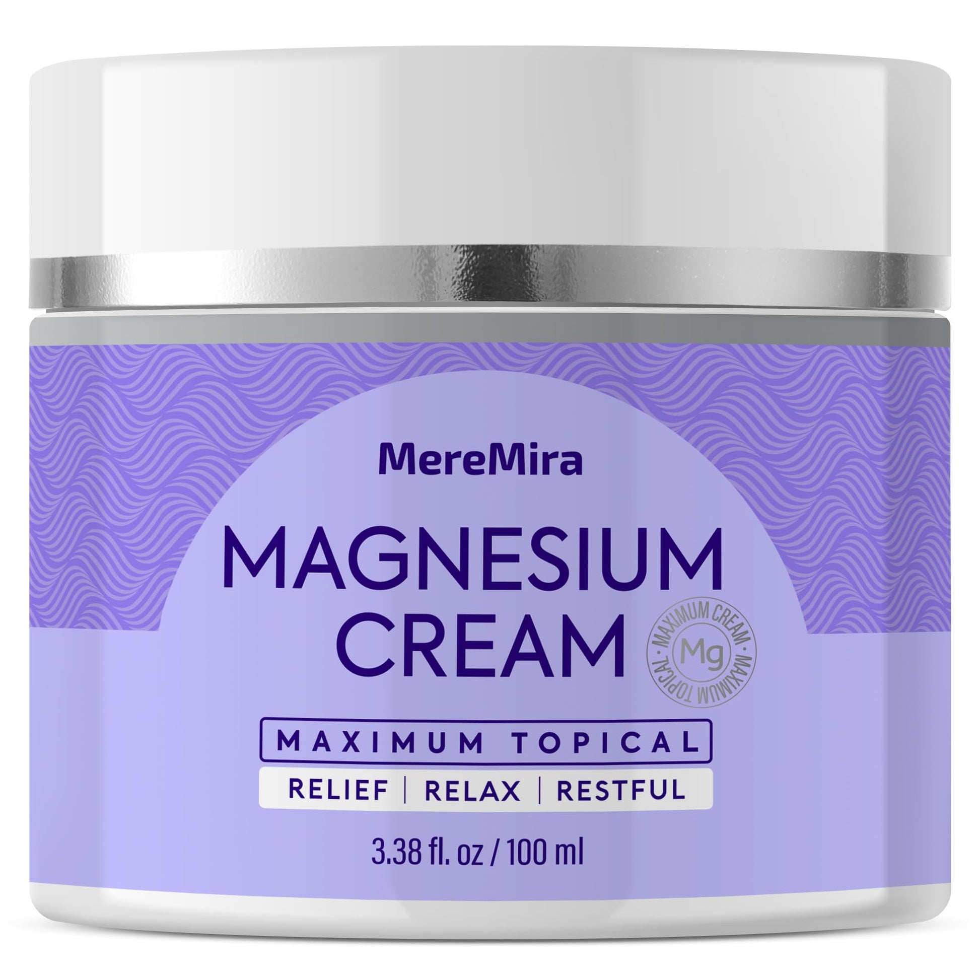 Magnesium Cream for Sleep & Muscle Relief: Topical Night Calming & Deep Relaxation - Restless Cramps Leg & Joint Care Lotion - Lavender 3.38 Fl. Oz. - Available at All In One Marketplace Canada