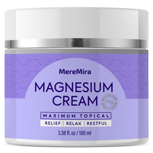 Magnesium Cream for Sleep & Muscle Relief: Topical Night Calming & Deep Relaxation - Restless Cramps Leg & Joint Care Lotion - Lavender 3.38 Fl. Oz. - Available at All In One Marketplace Canada