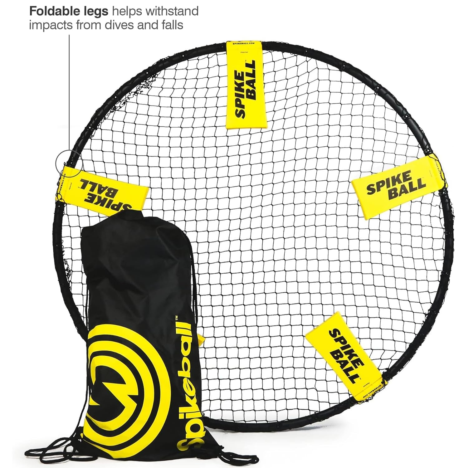 Spikeball Game Set (3 Ball Kit) - Outdoor Indoor Gift for Teens, Family - Yard, Lawn, Beach, Tailgate - Includes Playing Net, 3 Balls, Drawstring Bag, Rule Book
