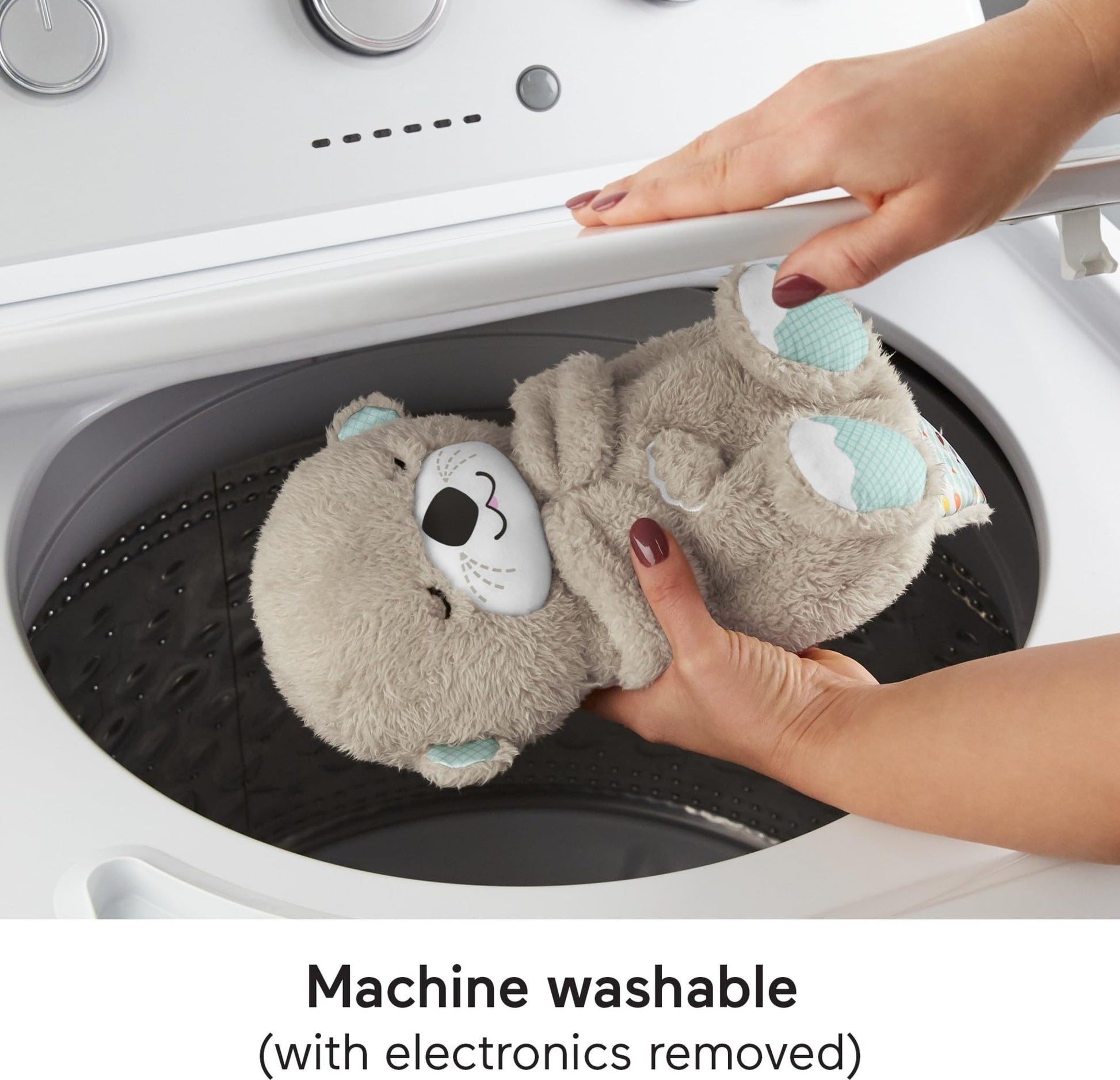 Fisher-Price Baby Toy Soothe ‘n Snuggle Otter, Plush Portable Sound Machine with Breathing Motion & Lights for Newborns Ages 0+ Months