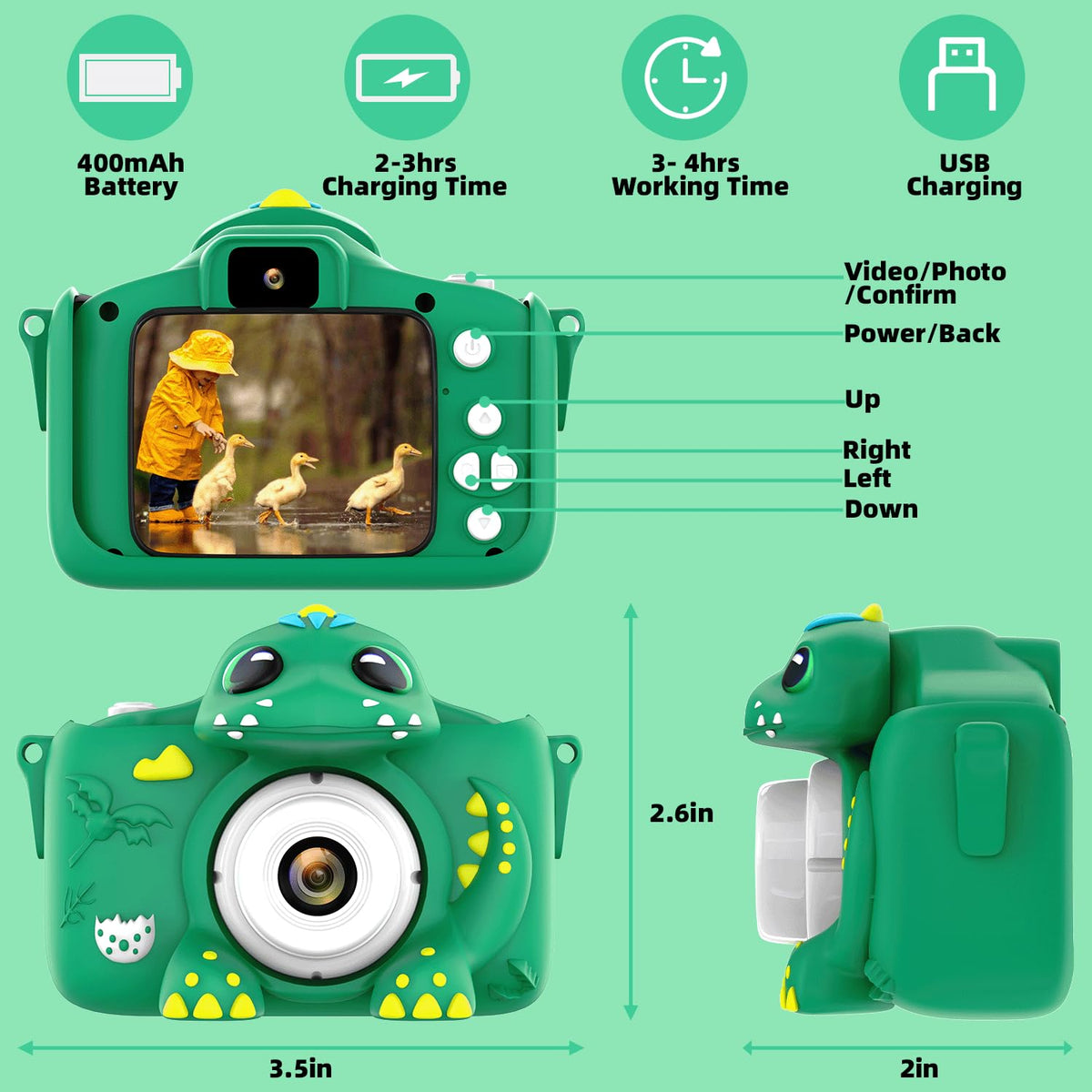 Kids Camera for 3-8 Girls Boys Toddlers Childrens 32GB Card Digital Selfie 🍁 All In One Marketplace Canada