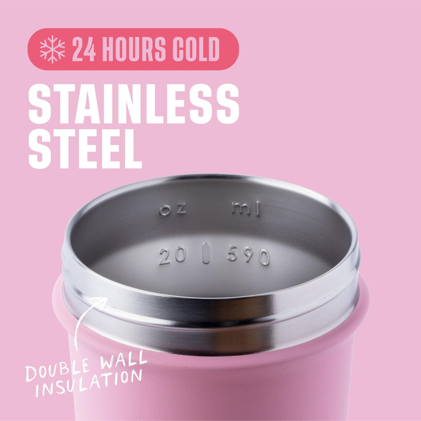 BlenderBottle Strada Sleek Shaker Cup Insulated Stainless Steel Water Bottle with Wire Whisk, 25-Ounce, Flamingo Ombre 🍁 All In One Marketplace Canada