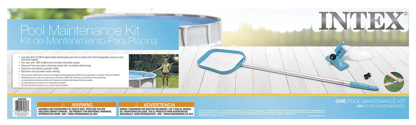 Intex 28002E Cleaning Maintenance Swimming Pool Kit with Vacuum, Surface Skimmer, and Telescoping Pole for Above Ground Pools (Pool Sold Separately) 🍁 All In One Marketplace Canada