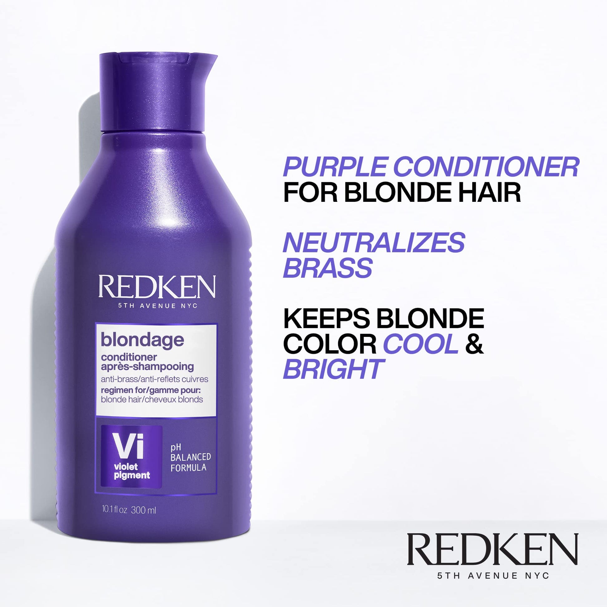 Redken Color Extend Blondage Depositing Purple Conditioner, Hair Toner, Neutralizes Brassy Tones, With Citric Acid - Available at All In One Marketplace Canada