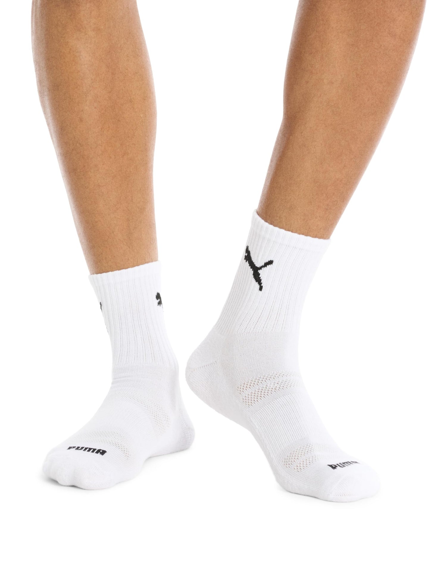 PUMA Men's 8 Pack Athletic Cushioned High Quarter Crew Socks, White/Black, 10-13 - Available at All In One Marketplace Canada
