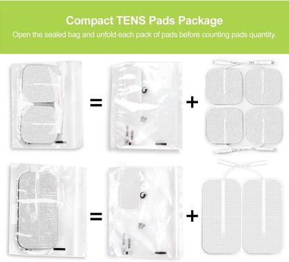 AUVON Dual Channel TENS Unit Muscle Stimulator Machine with 20 Modes, 2" and 2"x4" TENS Unit Electrode Pads - Available at All In One Marketplace Canada