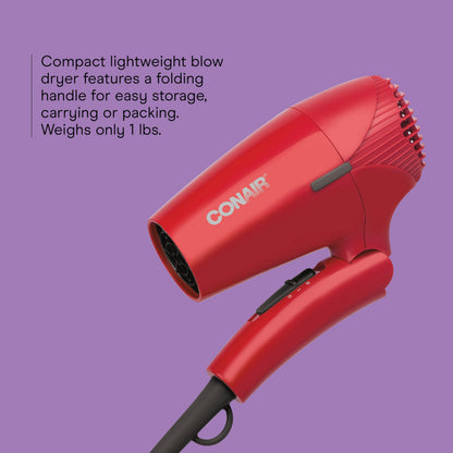 Conair 908NC 1600 Watt Compact Travel Hair Dryer with Folding Handle, Blow Dryer, Dual Voltage : Amazon.ca: Beauty & Personal Care Conair