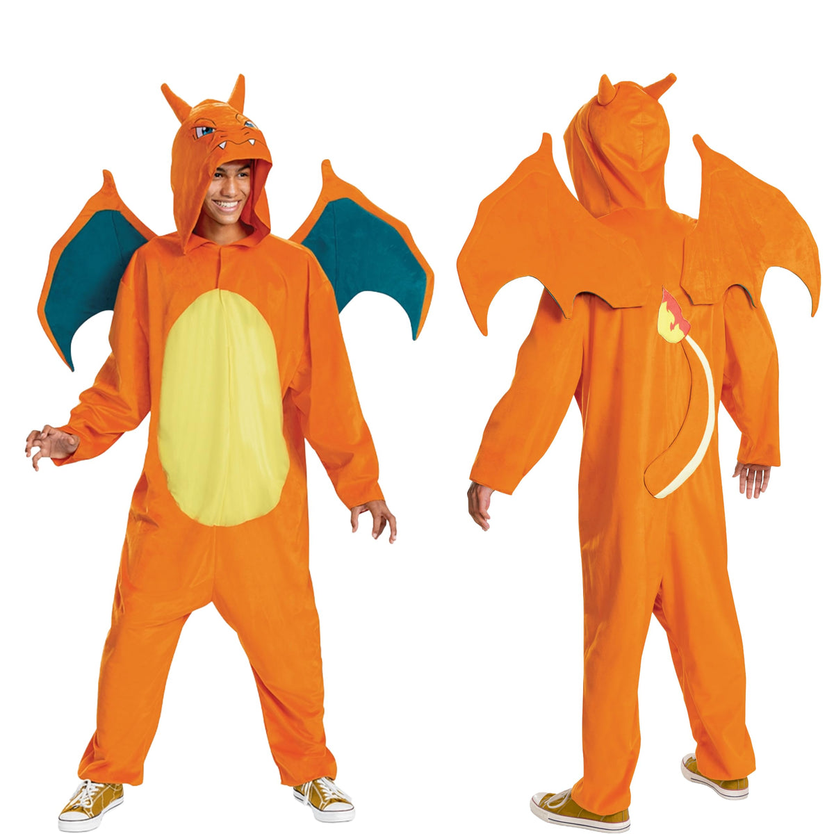 Disguise unisex-adult Charizard Costume Deluxe Official Pokemon Halloween Costume With Wings X-Large (50-52)