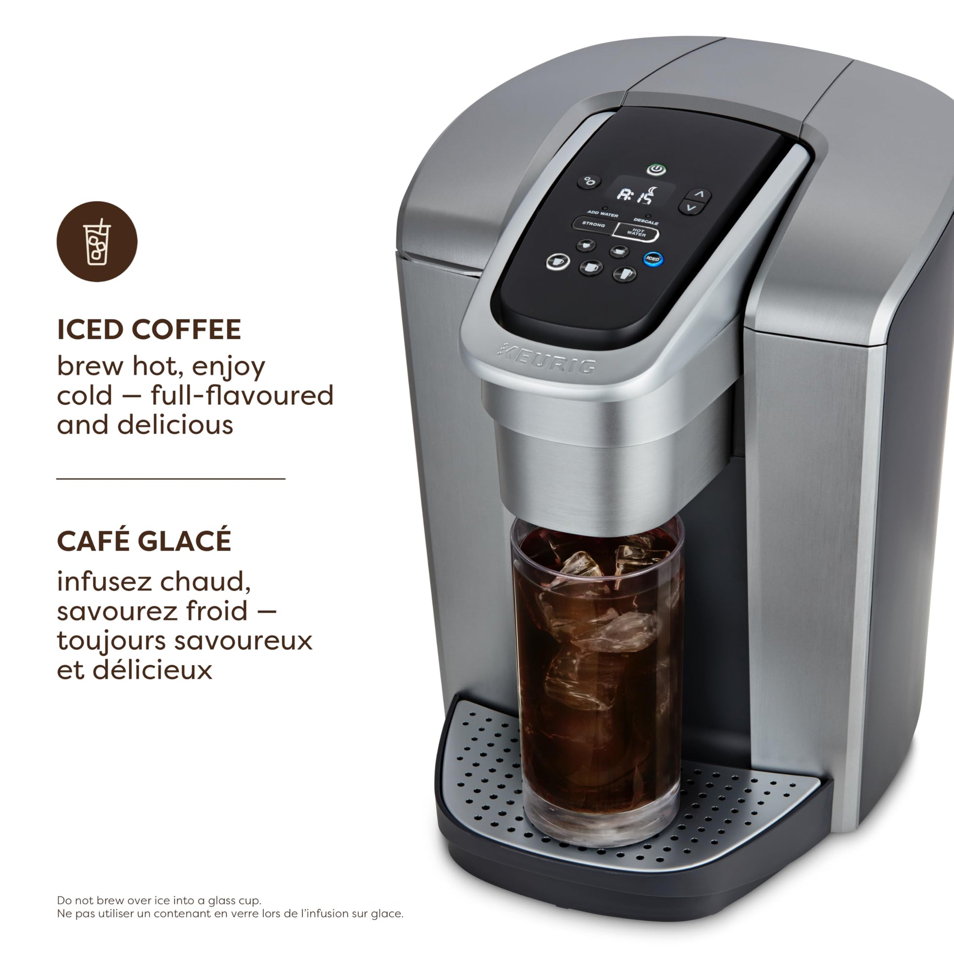 Keurig K-Elite Single Serve K-Cup Pod Coffee Maker, With Iced Brew Functionality And Quiet Brew Technology, Brushed Silver - Available at All In One Marketplace Canada