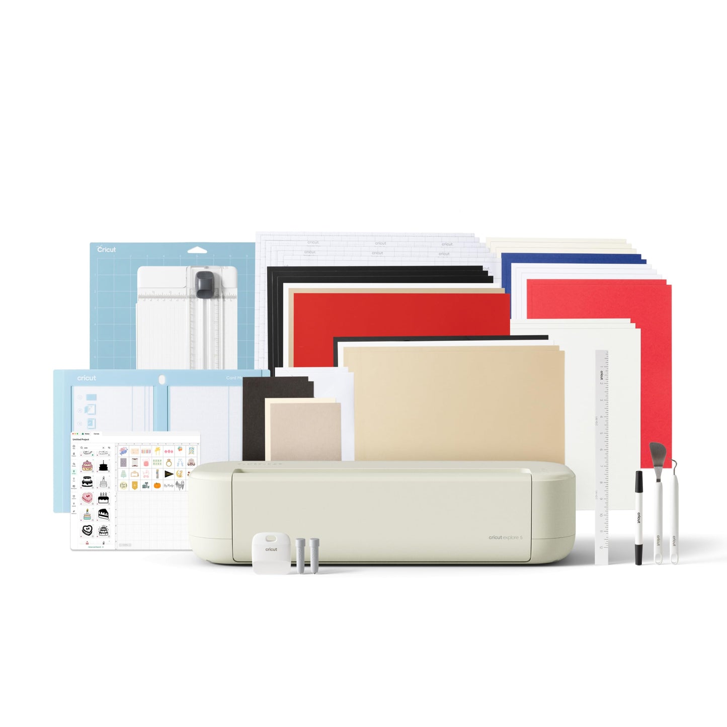 Cricut Explore 5 Essential Bundle + Digital Content, Taupe Cricut