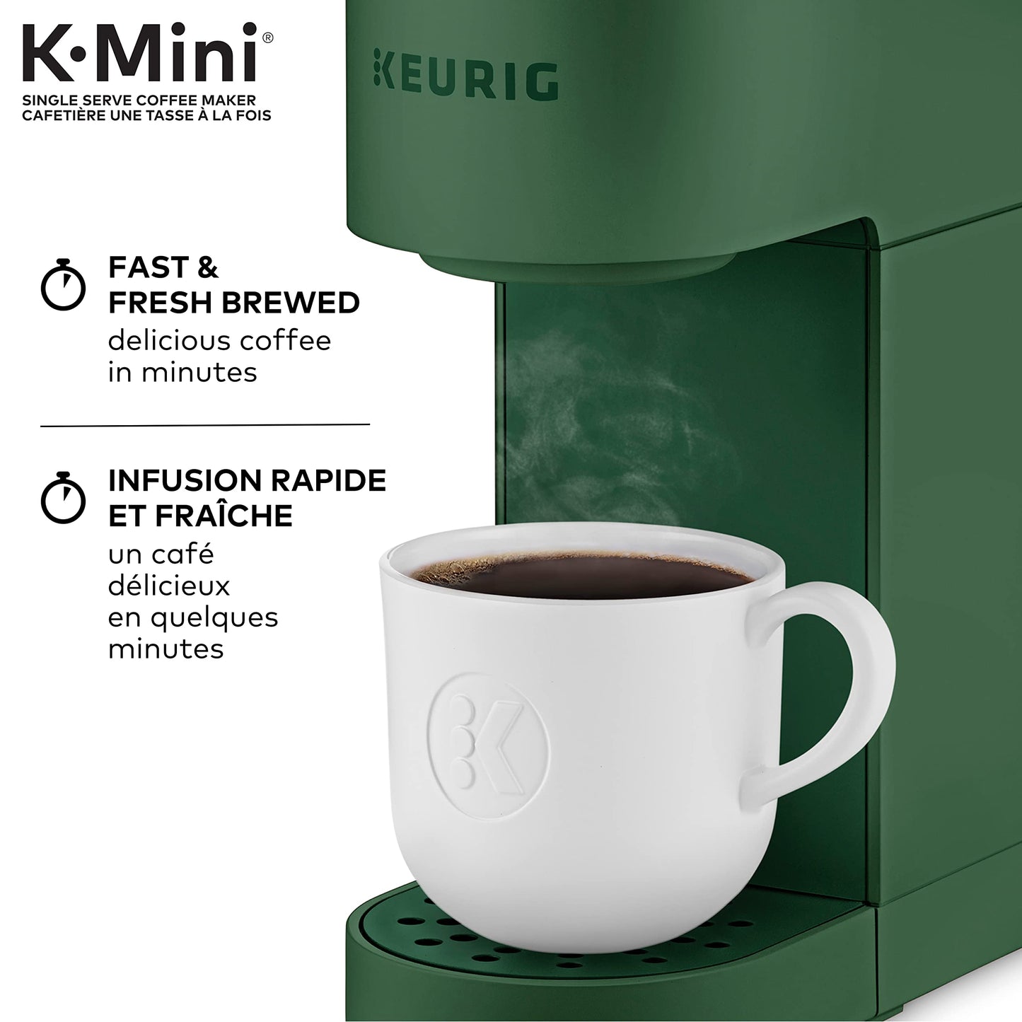 Keurig K-Mini Single Serve K-Cup Pod Coffee Maker in Evergreen